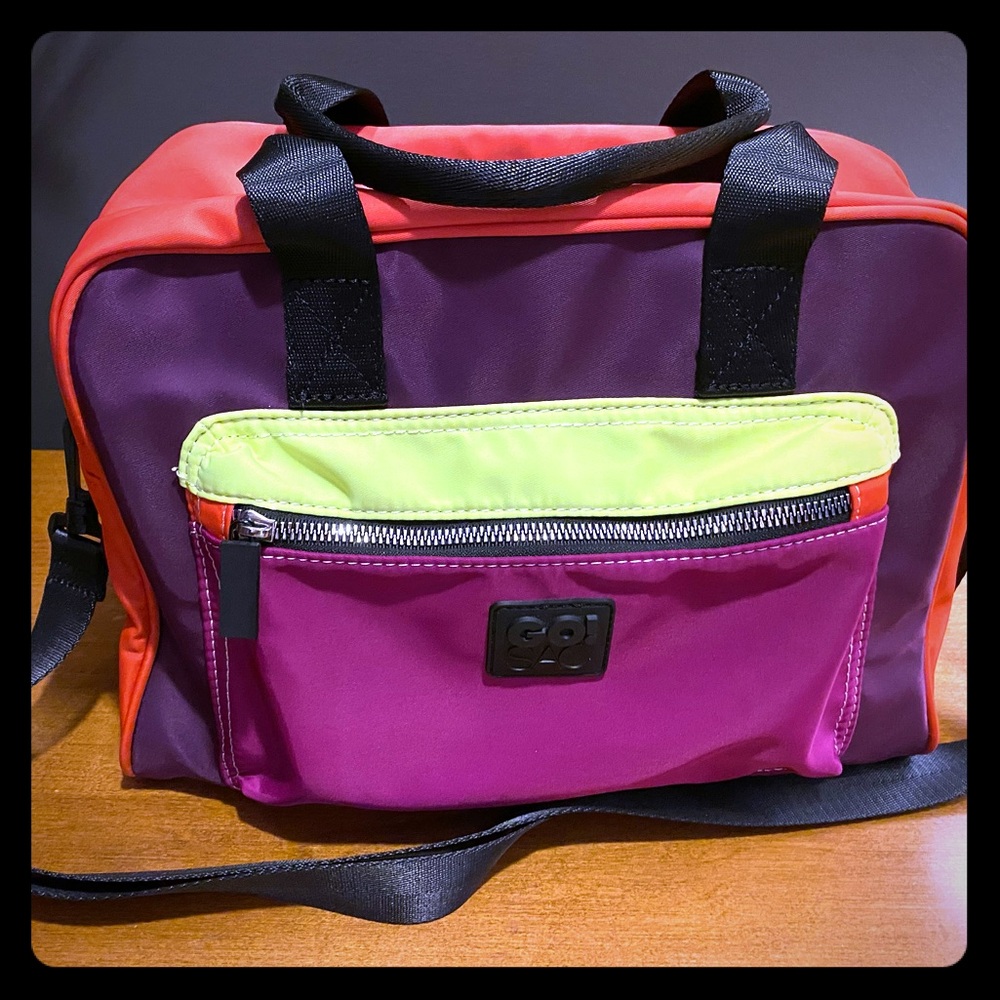 Neon colorblock Go!Sac shoulder bag